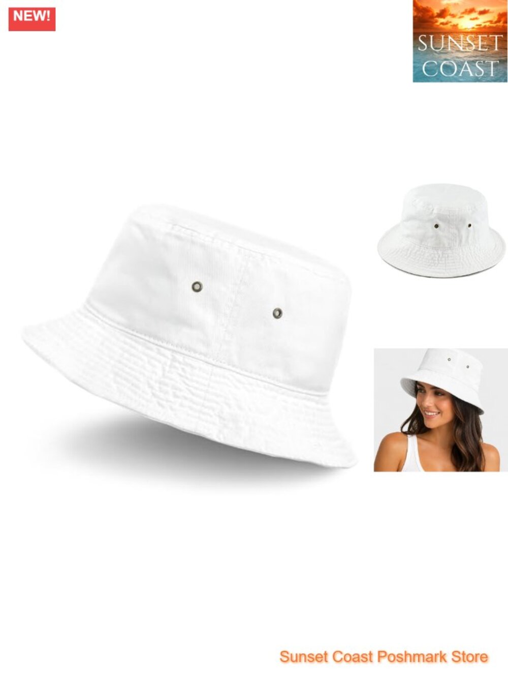 Packable Cotton Bucket Hat Unisex Beach Travel Sun Hat Fisherman